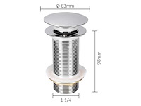 Drain vonato, pop up drain inbouw, chroom - afbeelding 2 van  4