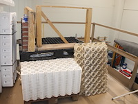 Drainage-/noppenplaat van kunststof, 21 stuks op pallet. afmeting 120 x 80 cm. - afbeelding 1 van  3