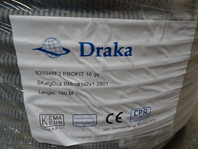 Draka - profit 16 gy - skafgdca 1x2x1 - voorbedrade flexbuis 100m - afbeelding 2 van  3