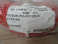 Draka - tecsun h1z2z2-k red - solarkabel 100 mtr - afbeelding 2 van  2
