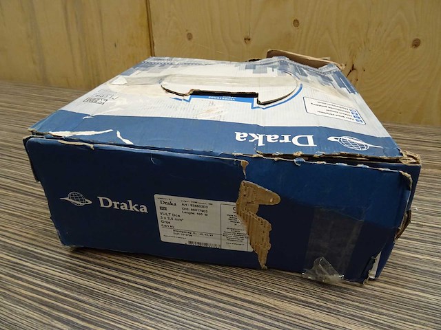 Draka - vult dca 3x2,5mm2 grijs - installatiekabel 100m - afbeelding 1 van  2