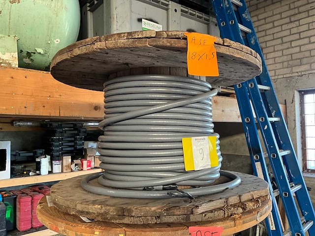 Draka asf 18g 1,5 stuurstroom kabel op haspel - afbeelding 1 van  3