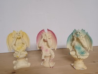 Draken horen zien en zwijgen nr kl048 3 pcs aantal 1 set. - afbeelding 4 van  5