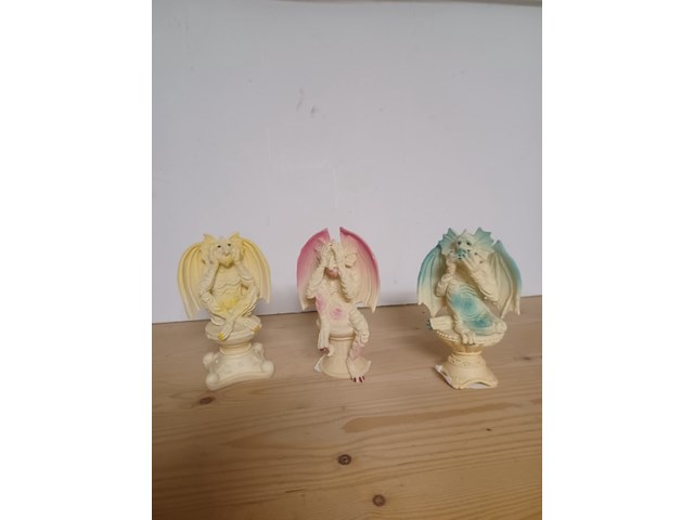 Draken horen zien en zwijgen nr kl048 3 pcs aantal 1 set. - afbeelding 2 van  5