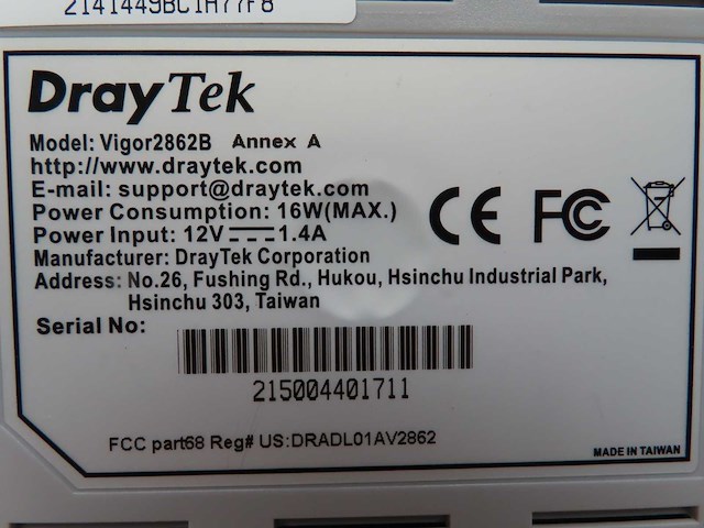 Draytek - vigor2862b - firewall router - afbeelding 2 van  2