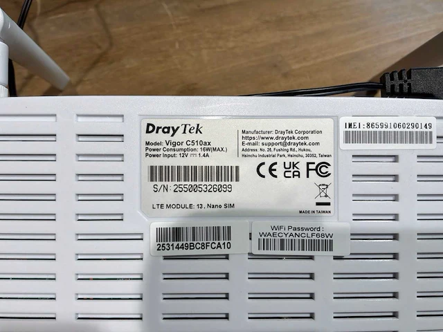 Draytek vigor c510 ax modem - afbeelding 3 van  3