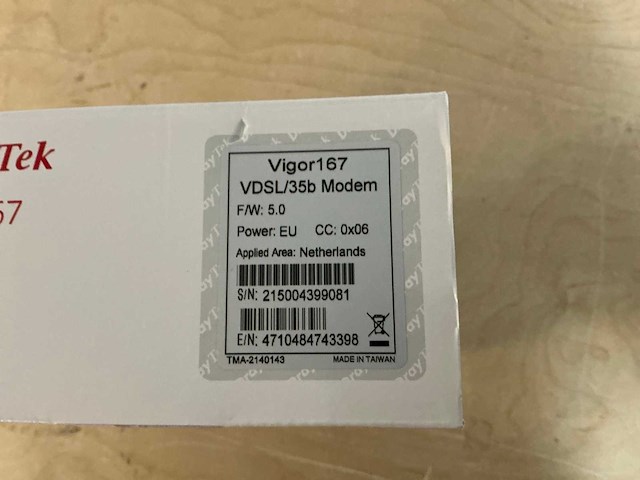 Draytek vigor167 modem (5x) - afbeelding 2 van  3