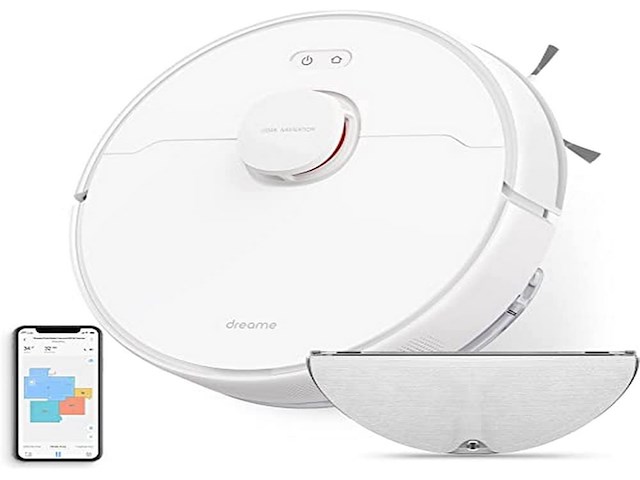 Dreame d9 max robotstofzuiger en dweil ldsnavigatie wit - afbeelding 1 van  5