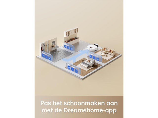 Dreame d9max 2 in1 robotstofzuiger wit - afbeelding 3 van  6