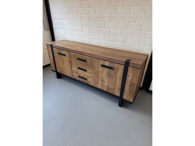 Dressoir, bruin en grijs - afbeelding 1 van  2