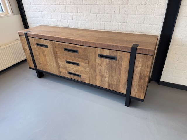 Dressoir, bruin en grijs - afbeelding 2 van  2