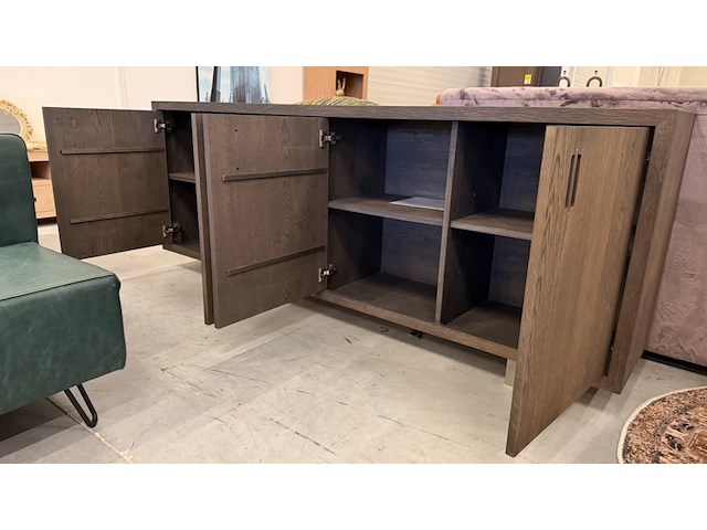 Dressoir, donkereiken, 220x43x83 cm - afbeelding 2 van  3