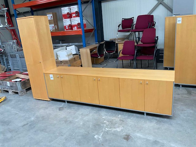 Dressoir en hoge kast beuken - afbeelding 1 van  3