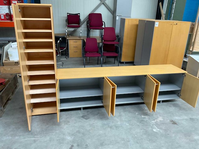 Dressoir en hoge kast beuken - afbeelding 3 van  3