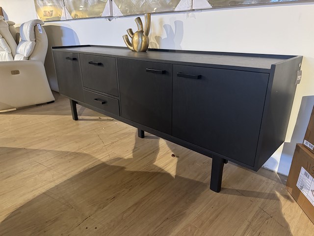 Dressoir label51, cali, zwart - afbeelding 1 van  5