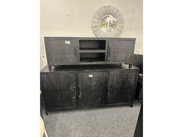 Dressoir, mango, zwart - afbeelding 1 van  4