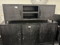 Dressoir, mango, zwart - afbeelding 1 van  4