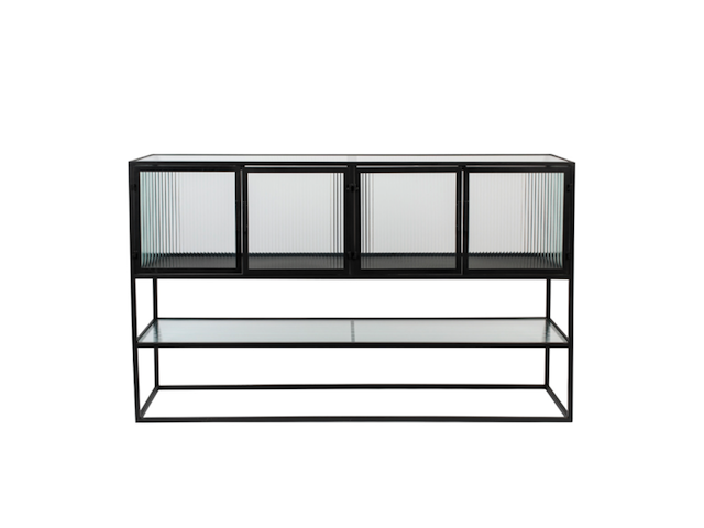 Dressoir met ribbel glas, dutchbone , boli - afbeelding 1 van  4