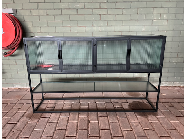 Dressoir met ribbel glas, dutchbone , boli - afbeelding 2 van  4