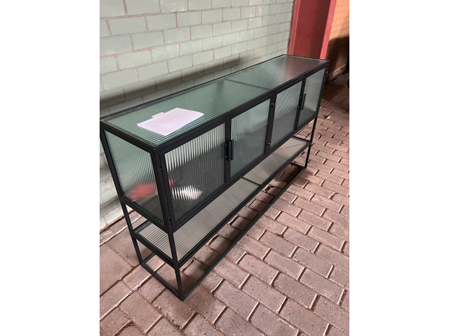 Dressoir met ribbel glas, dutchbone , boli - afbeelding 3 van  4