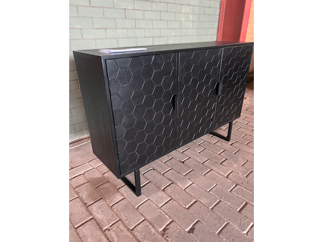 Dressoir, vanharte, linc, zwart - afbeelding 2 van  4