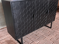 Dressoir, vanharte, linc, zwart - afbeelding 2 van  4