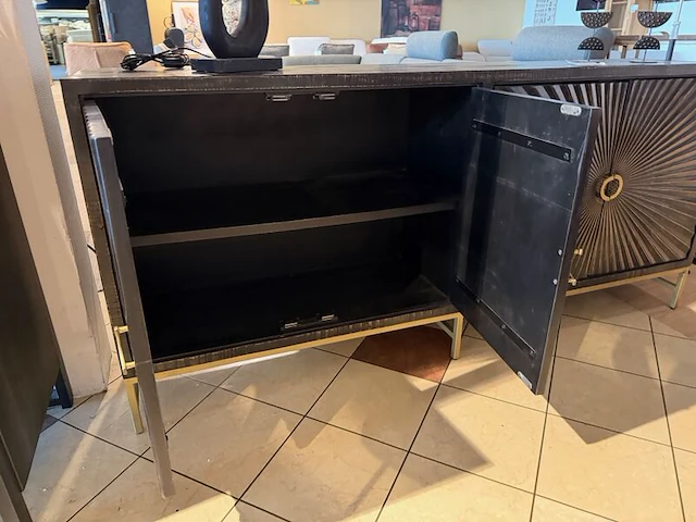 Dressoir walnut/goudkleurig - afbeelding 4 van  8