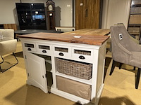 Dressoir, wit + bruin - afbeelding 3 van  5