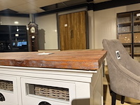 Dressoir, wit + bruin - afbeelding 4 van  5