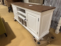 Dressoir, wit + bruin - afbeelding 2 van  4