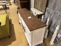 Dressoir, wit + bruin - afbeelding 3 van  4