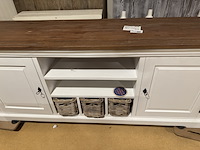 Dressoir, wit + bruin - afbeelding 4 van  4