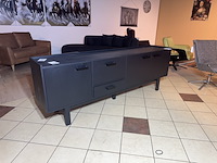 Dressoir, zwart fineer, zwart metalen onderstel - afbeelding 2 van  4