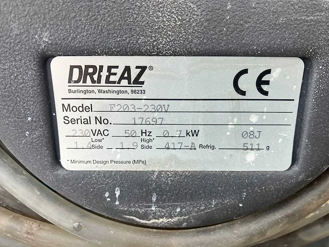 Dri-eaz drizair 1200 - model f203 - bouwdroger - afbeelding 4 van  9