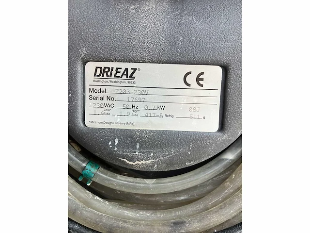 Dri-eaz drizair 1200 - model f203 - bouwdroger - afbeelding 9 van  9