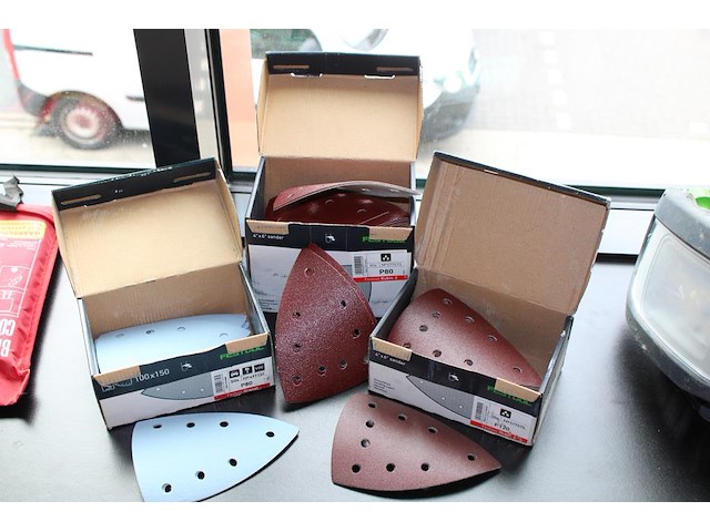 Drie aangebroken doosjes schuurpads festool - afbeelding 1 van  2