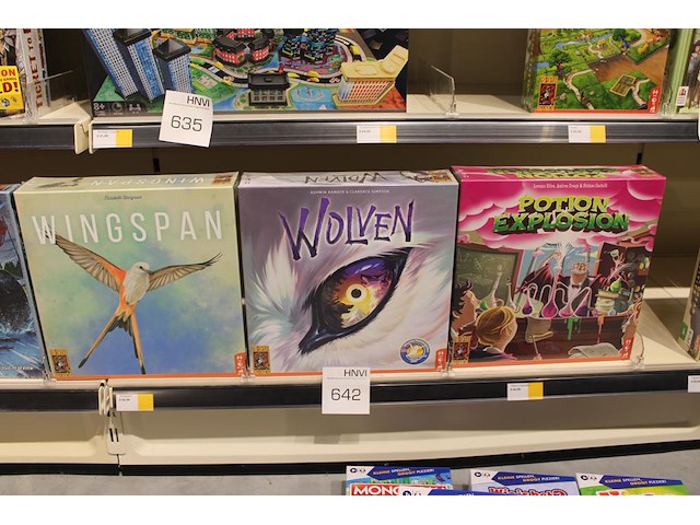 Drie bordspellen 999games, wingspan, potion explosion en wolven. - afbeelding 1 van  1