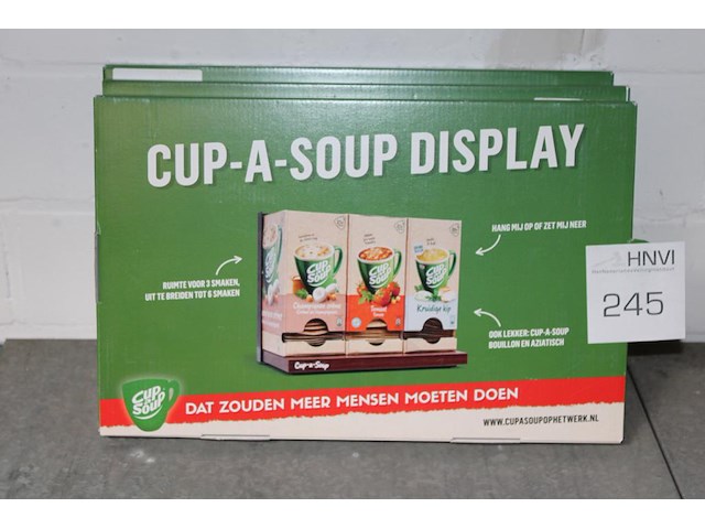 Drie cup-a-soup displays. - afbeelding 1 van  2