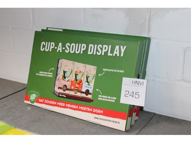 Drie cup-a-soup displays. - afbeelding 2 van  2