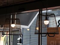 Drie decoratieve hanglampen type wasmand. - afbeelding 3 van  3