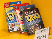 Drie divers uno kaartspellen w.o. uno, dos en liars. - afbeelding 2 van  2