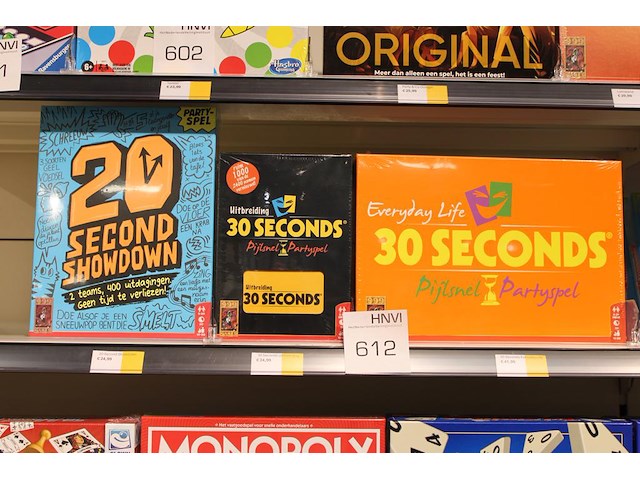 Drie familiespellen 999g ames w.o. 20seconds showdown, 30seconds everyday life en 30seconds uitbreiding. - afbeelding 1 van  1