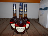 Drie flessen cognac courvoigier. - afbeelding 1 van  2