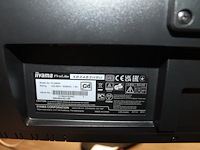 Drie monitoren iiyama 24 inch met toetsenbord en muis. - afbeelding 2 van  2