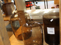 Drie rookglas vazen 30 cm. - afbeelding 2 van  3