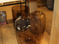 Drie rookglas vazen 30 cm. - afbeelding 3 van  3