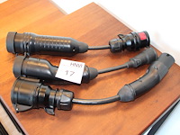 Drie verloopkabels metron w.o. type 2 naar cee32, type 2 naar schuco (230v) en type 2 naar cee16.