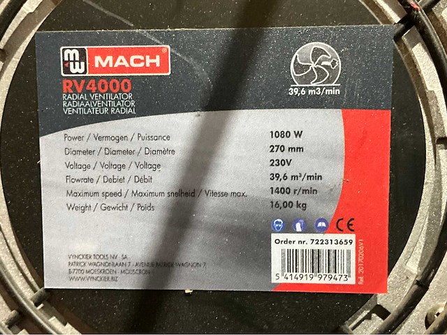 Drieaz / f263-pb / rv4000 diverse afzuiging (8x) - afbeelding 6 van  6