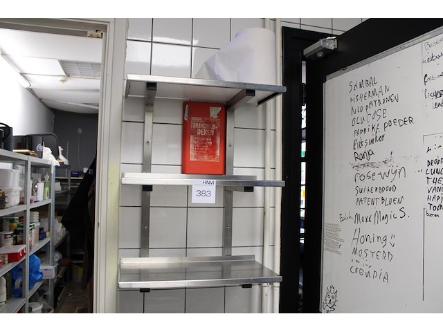 Driedelig rvs wandschap afm. 50 x 28 x 62 cm. - afbeelding 1 van  2