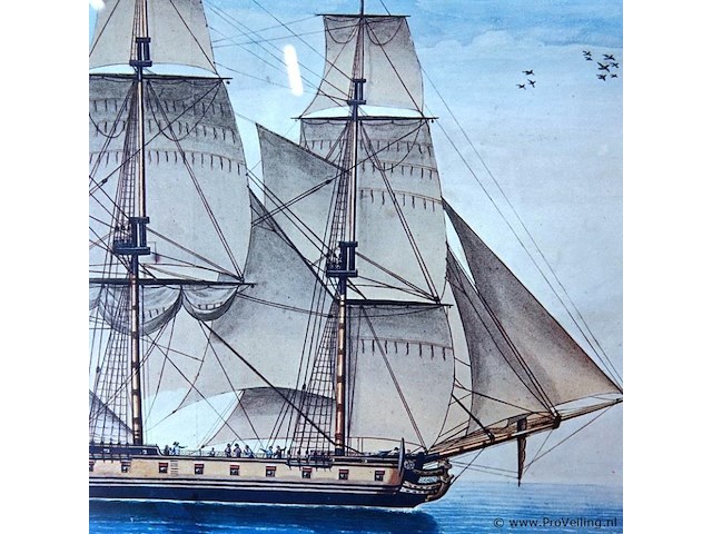 Driemaster op zee - afbeelding 4 van  5